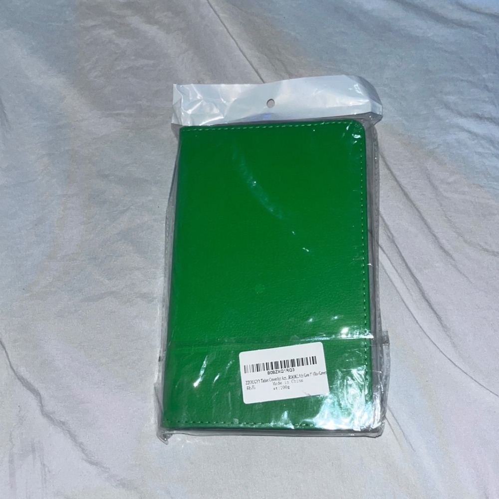 ZZOUGY3‎ Tablet Cover for Amazon Fire 7 9th Gen 7 Inch Grass Green Folio Case